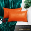 BRAWARM Faux Leather Throw Pillow Covers 12 X 20 Inches