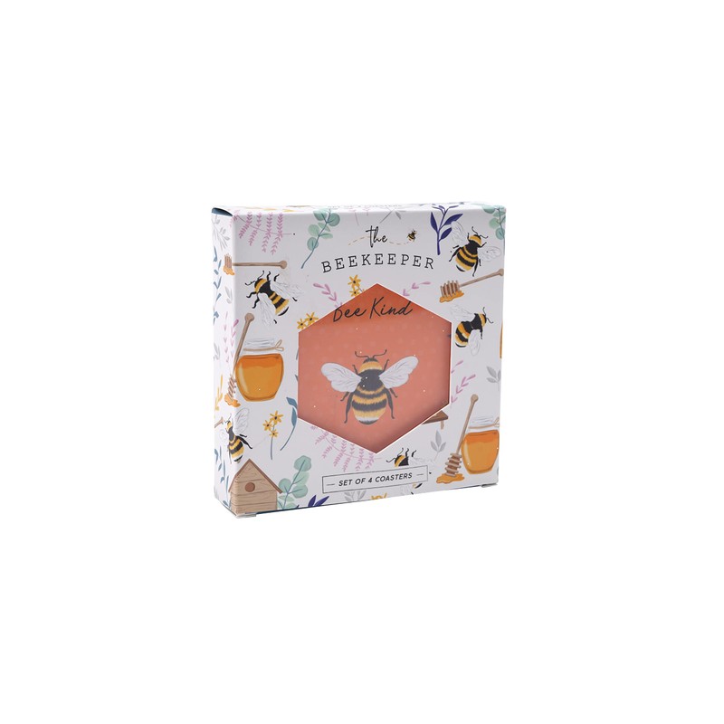 CGB Giftware | Set of 4 Bee Cork Coasters |