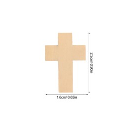 MAGICLULU 50pcs Wooden Blank Cross Pendant Unfinished Mini Wooden Cross Wooden Small Unpainted Cross Pendant DIY Jewelry Crafts Projects (0.63x0.9in)