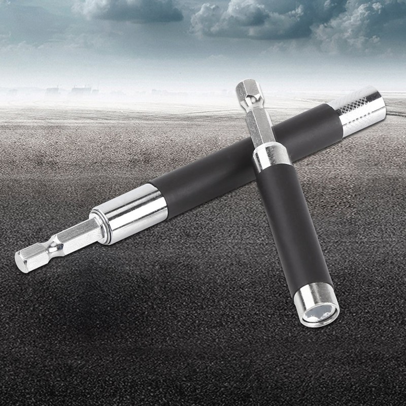 2pcs Extendible Hex Shank Magnetic Screwdriver Drill Bit Holder Extension