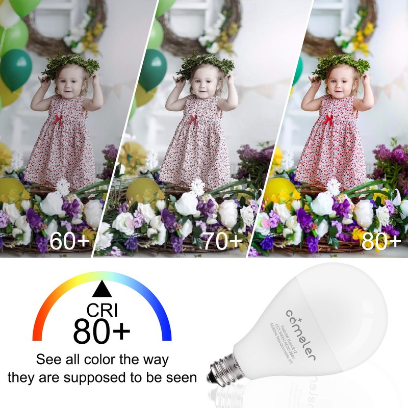 LED Ceiling Fan Light Bulbs,Comzler A15 LED Light Bulb, 60