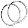 MATERIA by Matthias Wagner Women's Hinged Hoop Earrings 925 Silver