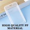 MEXRUMI Pack of 2 Double-Sided Transparent Work Card Case for