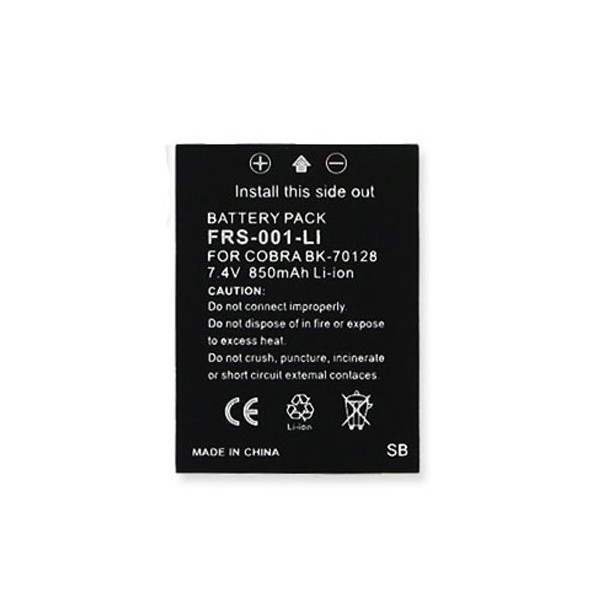 FRS-001-LI Lithium-Ion Battery - Rechargeable Ultra High Capacity (850 mAh) - Replacement for Cobra BK-70128, MN-0160001 Battery