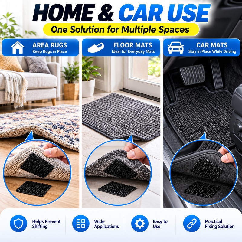 10 Pairs Double-Sided Carpet Grippers for Rugs & Floor Mats
