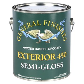 General Finishes Exterior 450 Water Based Topcoat, 1 Gallon, Semi-Gloss
