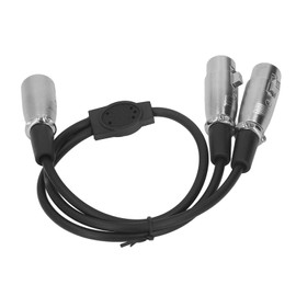 XLR Y Splitter Cord, 19.7in Low Loss Reduce Distortion XLR Male to Dual XLR Female Cable for MP3 Player for Microphone