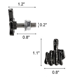 Yarlung 8 Pack License Plate Screws Kit, Finger Shape Stainless Steel License Plate Bolts Fasteners for Car Tag Motorcycle Frame