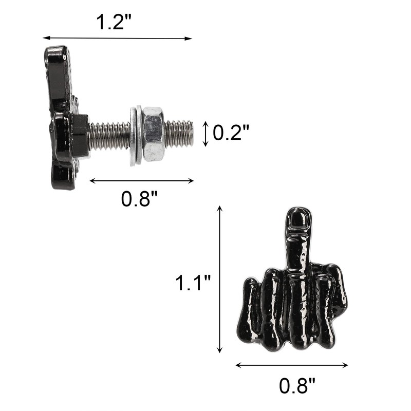 Yarlung 8 Pack License Plate Screws Kit, Finger Shape Stainless