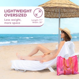 COMFYRIA Turkish Beach Towels with Travel Bags - 1/2/4/6 Pack - XL 39 x 71 Cotton Beach Towels - Made in Turkey - Sandfree, Quick Dry, Lightweight and Large Oversized - 2 Pack - White