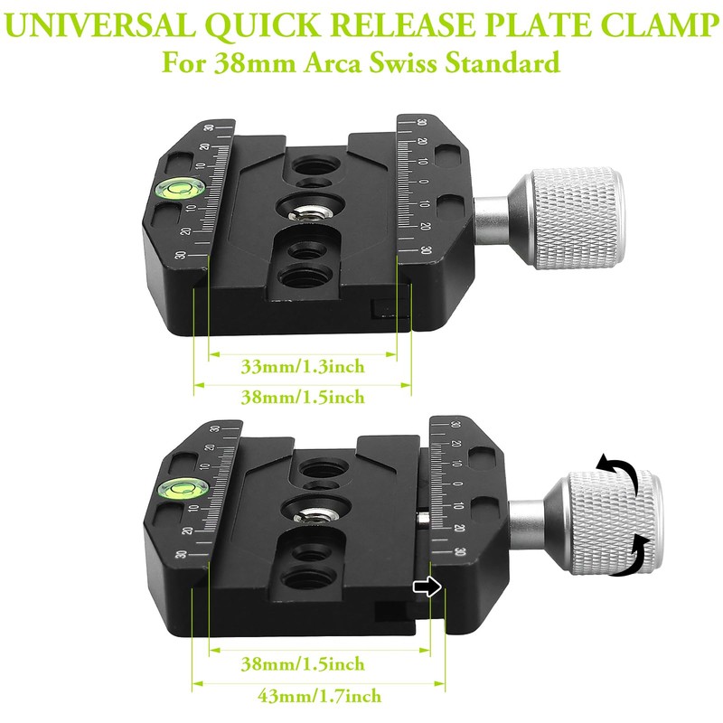 JRSHIRLEYLTD 70 mm Quick Release Clamp with Arca Swiss Clamp