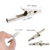 Amindz Pack of 60 Alligator Clips Made of Metal, Nickel-Plated