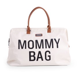 Childhome The Original Mommy Bag, Large Baby Diaper Bag, Mommy Hospital Bag, Large Tote Bag, Mommy Travel Bag, Baby Bag Tote, Pregnancy Must Haves (Off White Black)