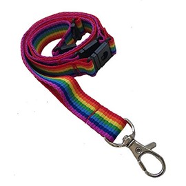 15mm Rainbow Neck Lanyard with 3 Point Triple Safety Breakaway