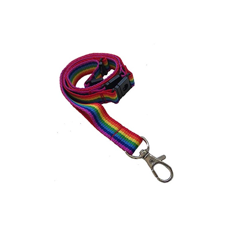15mm Rainbow Neck Lanyard with 3 Point Triple Safety Breakaway