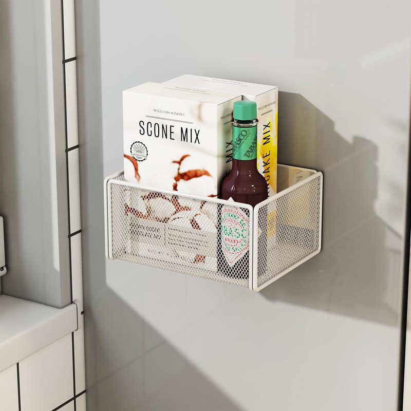 LIFEFAN Magnetic Shelf Kitchen Organiser Spice Rack Magnetic Fridge Shelf