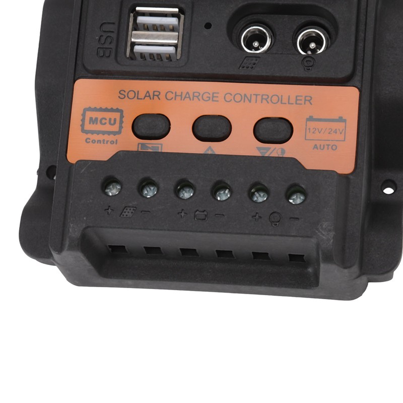 12V 24V Dual USB Solar Charge Controller PWM Photovoltaic Solar