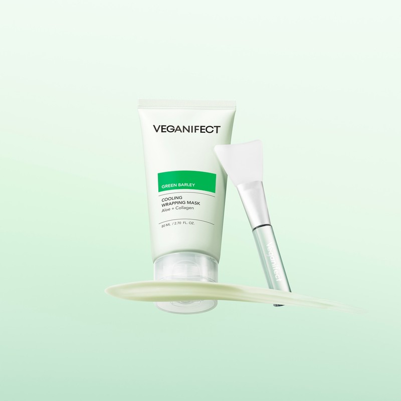 Vegan effect green barley aloe cool down wrapping pack peel