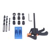 15Pcs Pocket Hole Jig 15° Aluminum Alloy Inclined Hole Drilling