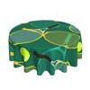 Tennis Rackets and Balls Tablecloth Washable Waterproof Green Table Cover