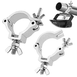 Truss Clam Truss Hooks Heavy Duty Aluminium Alloy Large Load Up to 100 kg Truss Clamps Square for Movable Stage Lights and Headlights for 25-30 mm Traverse Pack of 2