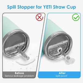 ERKOON Silicone Spill Stopper Set Compatible with YETI Straw Cup, Mug Tumbler Accessories, Silicone Straw Cover, Straw Protectors, Including 3 Straw Cover Topper Cap, 3 Leak Proof Stopper