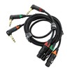 SWAMP Colour Coded XLR female to TRS Right-Angle Cables -