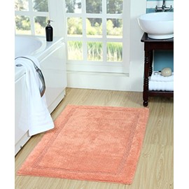 Saffron Fabs Regency Bath Rug Cotton, 50" x 30", Coral