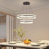 3 Ring Circular Modern LED Chandelier, Dimmable Pendant Light for