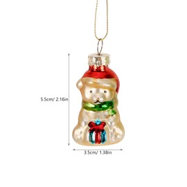 JOINPAYA 6Pcs Christmas Tree Hanging Ornaments: Mini Santa Claus Snowman Christmas Tree Sock Bear for Xmas Tree Decor