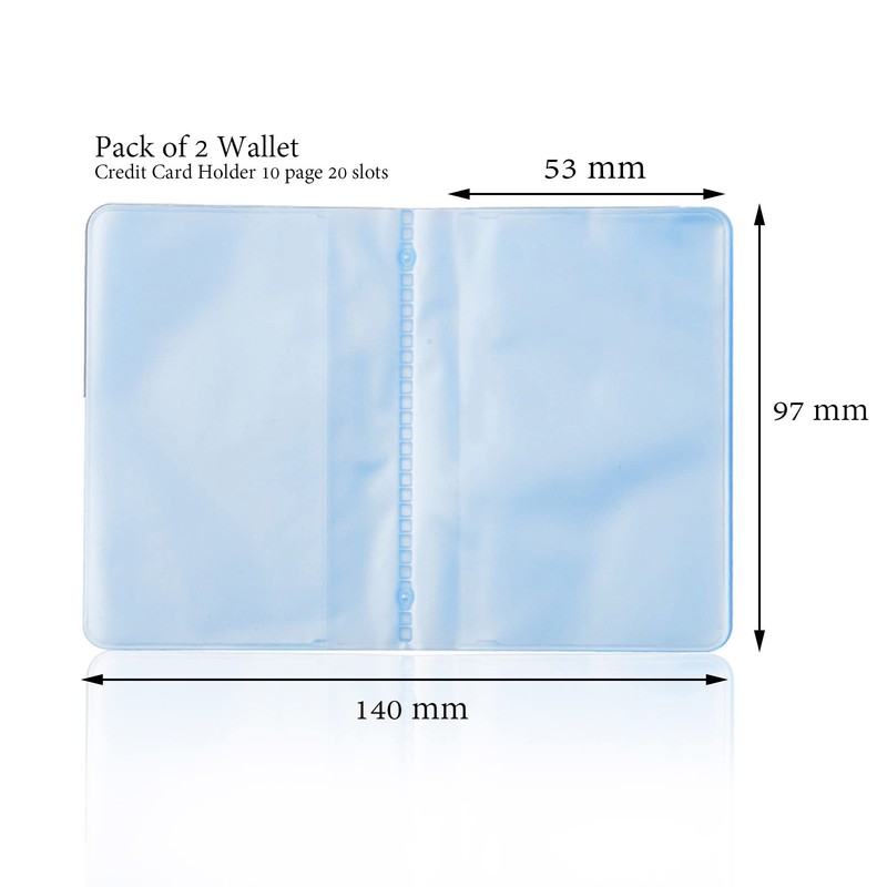 Lxnoap Plastic Wallet Insert Credit Card Holder Transparent (10 page