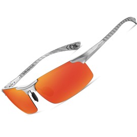 DUCO Mens Sunglasses Polarized Sports Fishing Running Driving Carbon Fiber Sunglasses for Men UV400 Protection DC8277