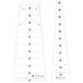Phillips Fiber Art 2TDW - Regla de cuña de Diez Grados de Dos Piezas, Mediana
