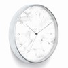 Acctim Webster Wall Clock Non-Ticking Sweep Marble Style Face Chrome
