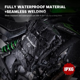 WILD HEART Motorcycle Dry Bag Crash Bar Bags Motorcycle Bag Used as Motorcycle Luggage Sissy Bar Back Seat Carrier Rear Fender Bag Side Tool Bag for Moto ATV (TPU