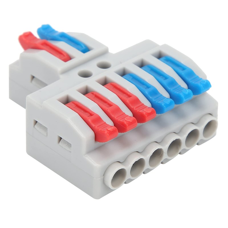 2-in-6-Out Lever Wire Connectors 10-Pack KV426 Push-in Terminal Blocks Compact