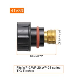 HARFINGTON 2pcs TIG Back Cap 41V33 Fit Welding Torch WP-9, WP-20, WP-25 Long Back Cap for TIG Torch Part Accessory Replacement Part