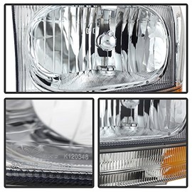 Carpart4u - Crystal Headlight Headlamp for Ford F250 F350 F450 Superduty Excursion 99-04 [ Halogen Model ]