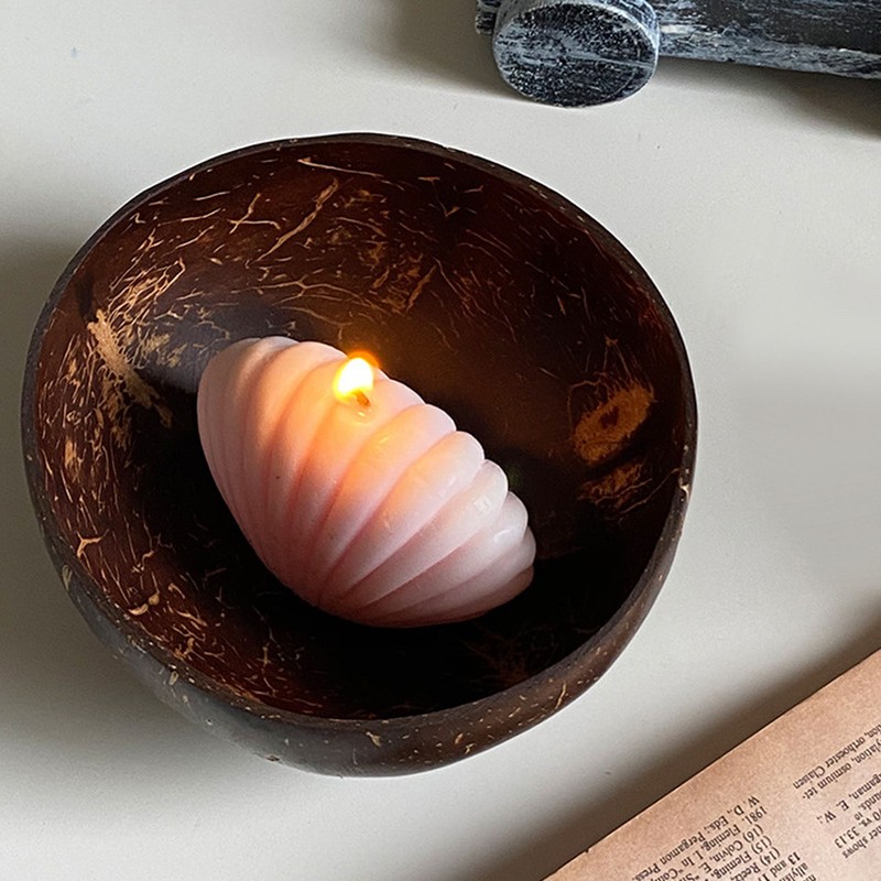 Coconut Bowl Set Leakage Proof Reusable Hand Polished Coconut Shell