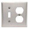 Leviton 84005-40 2-Gang 1-Toggle 1-Duplex Device Combination Wallplate, Standard Size,
