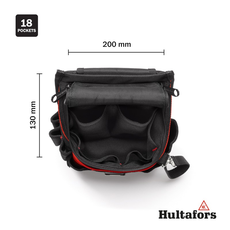 Hultafors 592040 Tool Belt Bag with Zip, Tool Holder with