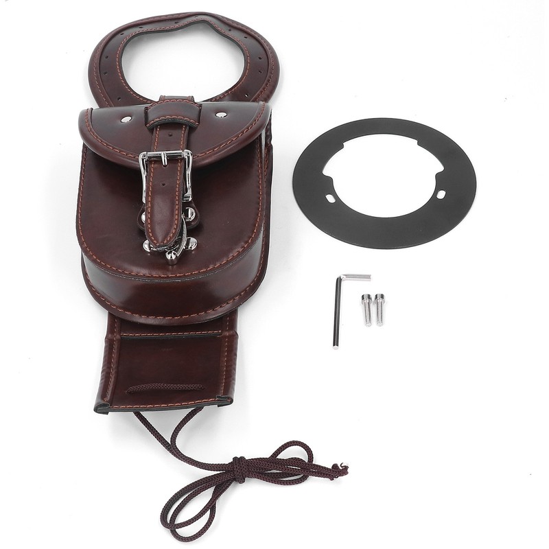 Motorcycle Tank Bag Artificial Leather Waterproof Brown Replacement for Benelli