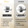 QUEWEL Lash Clusters 72 Pcs Wide Stem Cluster Lashes MIX8-16mm