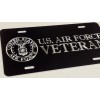 Diamond Etched Products REFLECTIVE US Air Force Veteran Car Tag