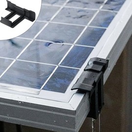 Solar Panel Water Drain Clips, PV Module Cleaning Clips, Photovoltaic Panels, Water Drained Path Clip, Drainage Clips, for Water Drain, Photovoltaic Panel, Drain Clips, 40 mm, Pack of 20