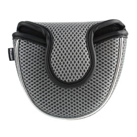 Andux Mesh Mallet Putter Cover Golf Putter Head Covers Gray, Semicircle MT/TG13