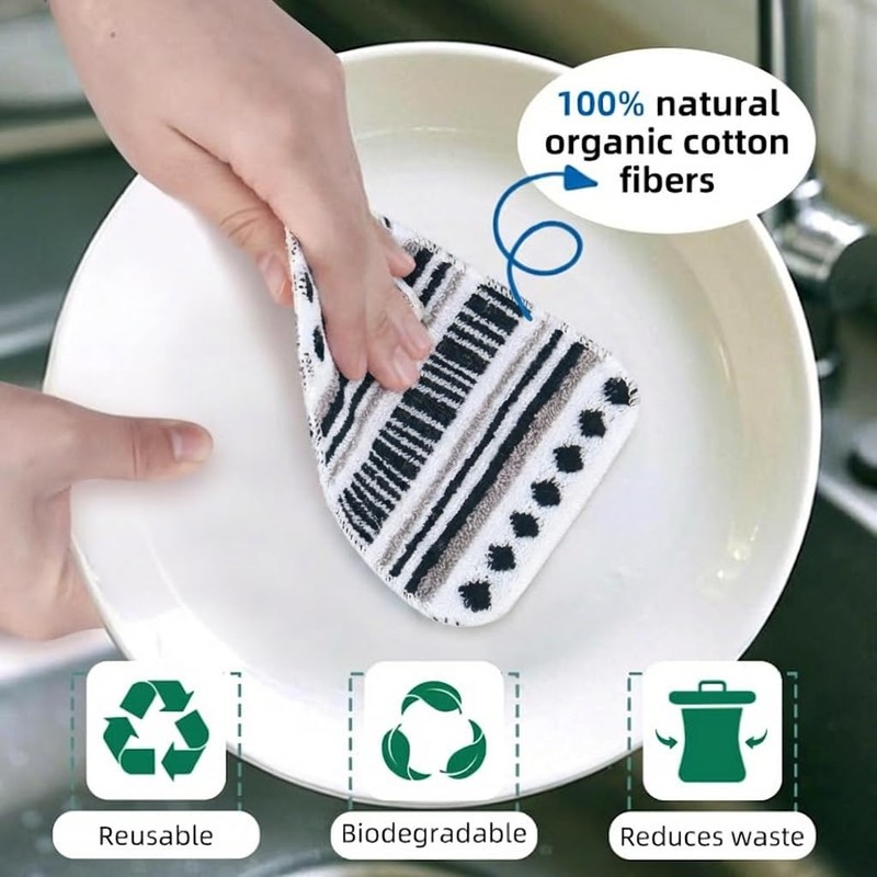 GEN II Dish Washing Scrubbers (5-Pack), Made in Green Kitchen