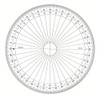 MINERVA Full Circle Protractor Gon 400 15 cm Transparent