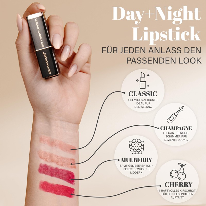 EGYPT-WONDER® Day+Night Lipstick Champagne - Delicate Nude with Soft Shimmer