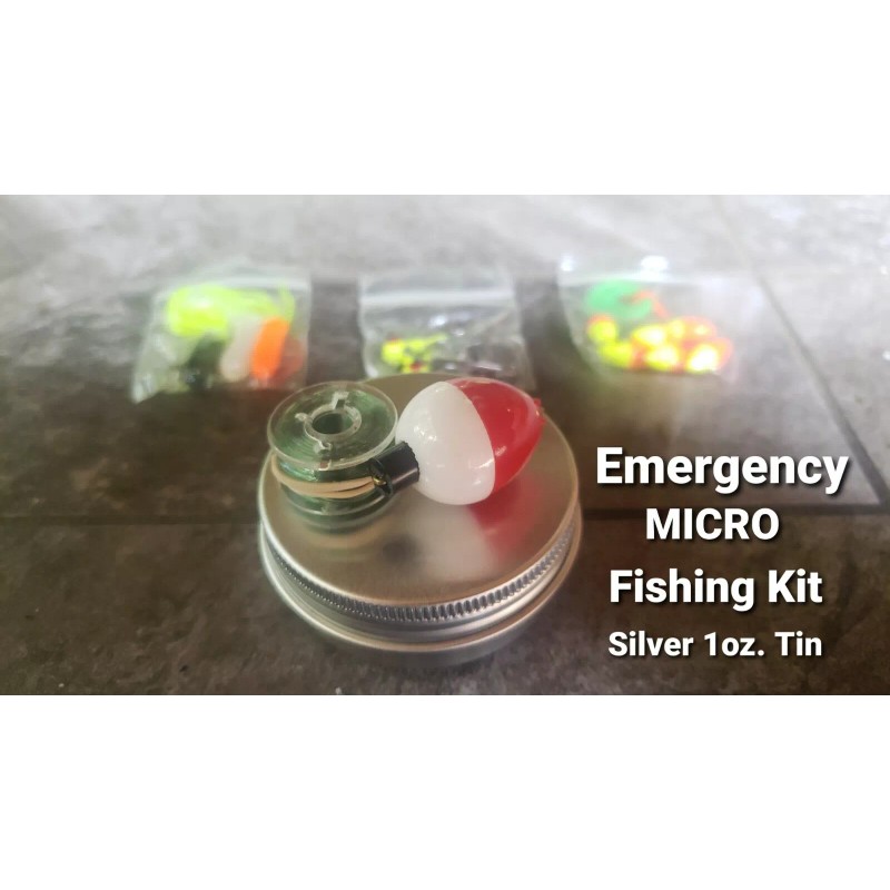 SOS-Survival kits Emergency Survival Fishing Kit Micro Silver